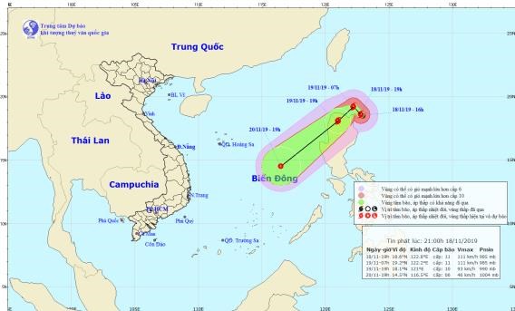 Bão Kalmaegi mạnh cấp 11 đang tiến vào Biển Đông - Anh 1