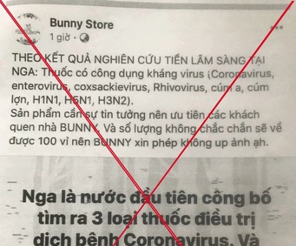 Hà Nội: Bị phạt 12,5 triệu vì tung tin có thuốc chữa Covid-19 - Anh 1