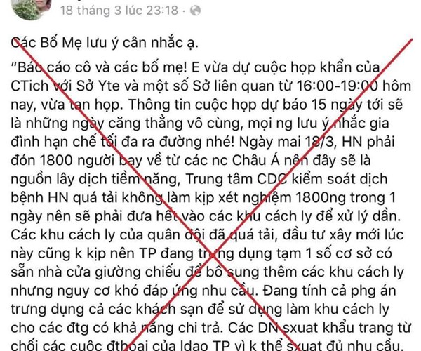 Công an triệu tập 2 người phụ nữ tung tin Hà Nội “vỡ trận vì Covid-19