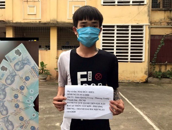 "Chiêu" tiêu thụ tiền giả tinh vi của đối tượng 9x ở Hà Nội - ảnh 1