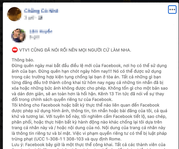 Cảnh báo người dùng Facebook lại mắc lừa trò đùa quyền riêng tư - Anh 2