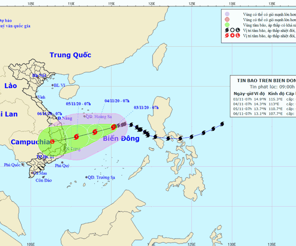 Bão số 10 tiếp tục mạnh lên, cách quần đảo Hoàng Sa 380km - Anh 1