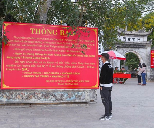 Nam Định: Thực hiện các biện pháp phòng, chống dịch tại di tích - Anh 2