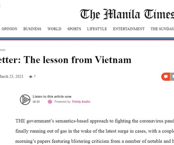 Báo Philippines: Việt Nam đã tạo nên công thức chống Covid-19 hiệu quả - Anh 1