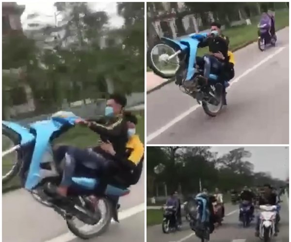 "Quái xế” nẹt bô, bốc đầu phóng như bay trên cầu nghìn tỷ - ảnh 1