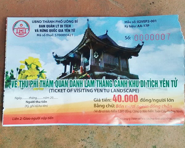 Thu phí tham quan di tích lịch sử- danh thắng Yên Tử: Trong phạm vi được phép - Anh 2
