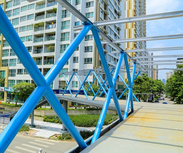 Độc đáo cầu bộ hành chữ Y đầu tiên ở Hà Nội - Anh 8