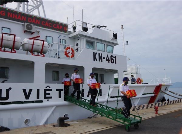 Khánh Hòa: Hòm phiếu bầu cử sớm ở Trường Sa về đến đất liền - Anh 1