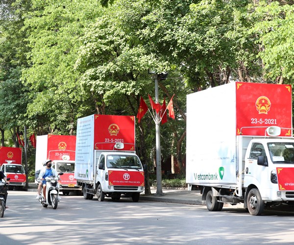 Ha Noi ruc ro co hoa chao don Ngay hoi non song - Anh 1