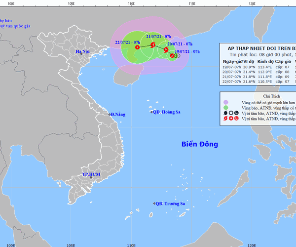 Áp thấp nhiệt đới có khả năng mạnh lên thành bão trong trưa nay - Anh 1