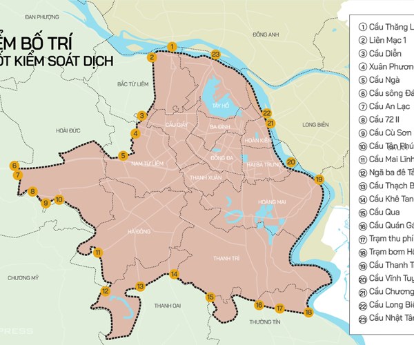 Hà Nội ngày đầu áp dụng phân vùng chống dịch: Phương tiện dồn ứ tại một số chốt kiểm soát - Anh 10