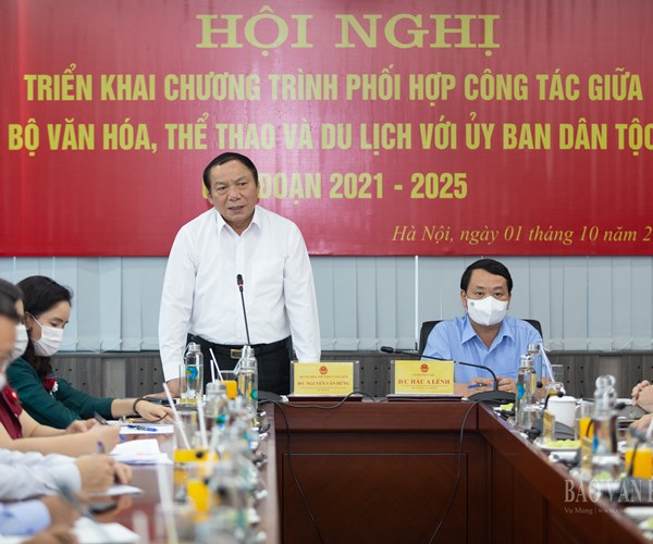 Bộ VHTTDL và Ủy ban Dân tộc triển khai Chương trình phối hợp công tác giai đoạn 2021-2025 - Anh 3