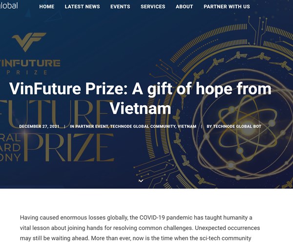 Báo châu Á gọi VinFuture là “món quà mang theo hi vọng” từ Việt Nam - Anh 1