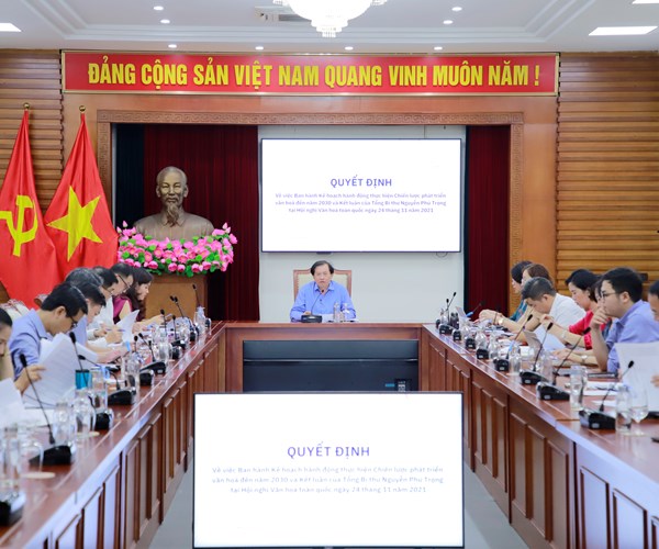 Bộ VHTTDL triển khai thực hiện Chiến lược phát triển văn hóa đến năm 2030 - Anh 1
