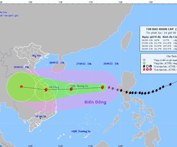 Bão Noru giật cấp 15 cách quần đảo Hoàng Sa khoảng 580km - Anh 1