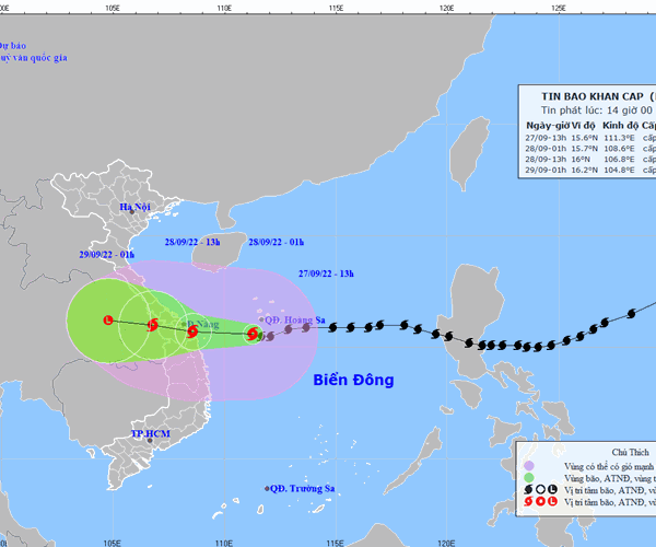 Bão Noru giật trên cấp 17, cách đất liền khu vực Đà Nẵng-Quảng Ngãi 270km - Anh 1