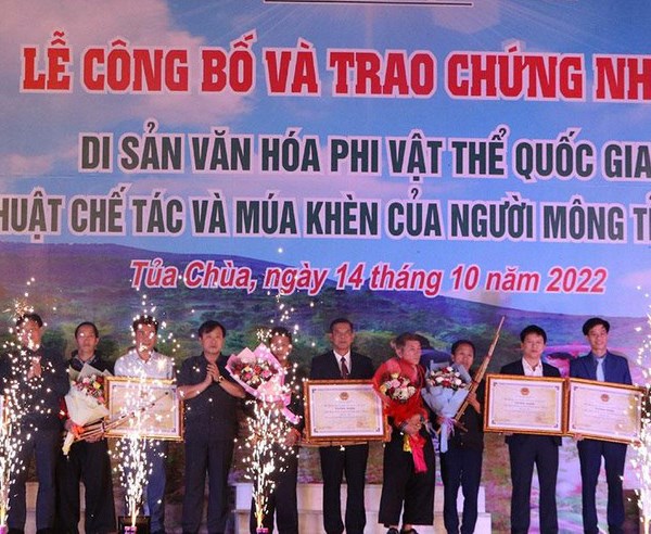 Nghệ thuật chế tác và múa khèn của người Mông là Di sản văn hóa phi vật thể quốc gia - Anh 1