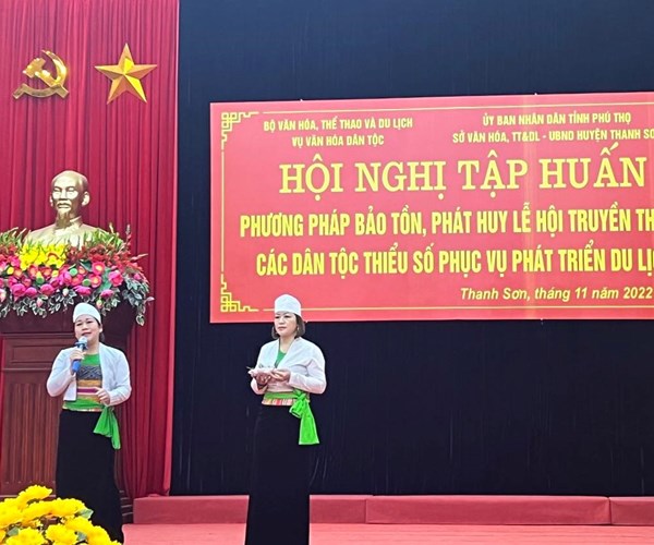 Phát huy giá trị văn hóa tiêu biểu dân tộc Mường, Dao ở Thanh Sơn gắn với phát triển du lịch - Anh 1