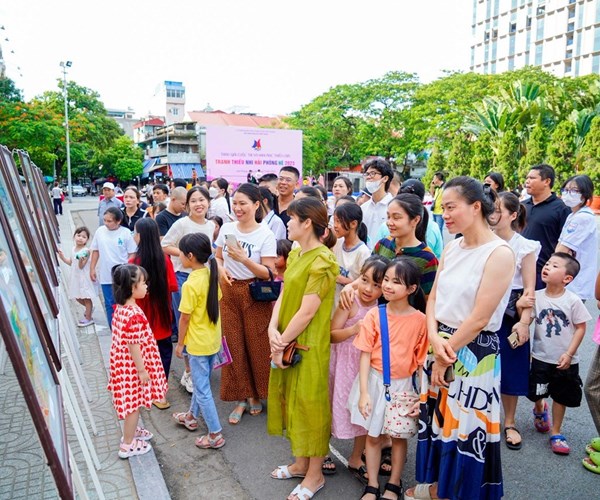Hải Phòng: Triển lãm Cuộc thi vẽ tranh thiếu nhi hè 2023 - Anh 3