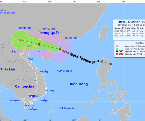 Bão số 1 cách Móng Cái khoảng 480km, Bắc Bộ có mưa to đến rất to - Anh 1