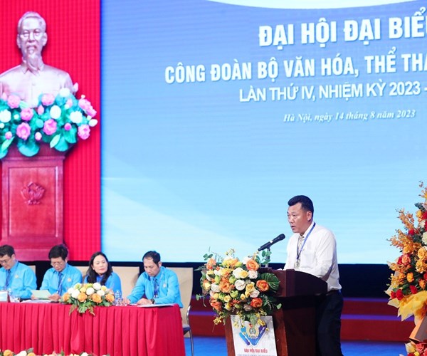 Đại hội Công đoàn Bộ VHTTDL lần thứ IV nhiệm kỳ 2023 – 2028 - Anh 9