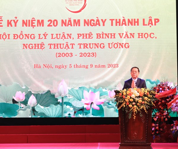 Kỷ niệm 20 năm ngày thành lập Hội đồng Lý luận, phê bình VHNT TƯ: Phát huy vai trò cầu nối giữa Đảng và đội ngũ văn nghệ sĩ - Anh 1