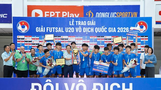 Xác định nhà vô địch Giải Futsal U20 quốc gia 2026