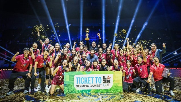 Bóng chuyền nữ Thái Lan làm nên lịch sử với tấm vé dự Olympic 2028