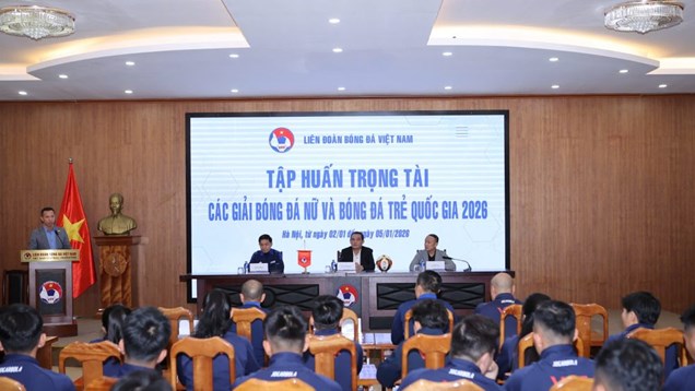 Bế mạc khóa tập huấn trọng tài các giải bóng đá nữ và bóng đá trẻ quốc gia 2026