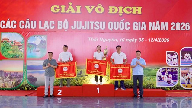 Thái Nguyên vô địch toàn đoàn Jujitsu Quốc gia 2026