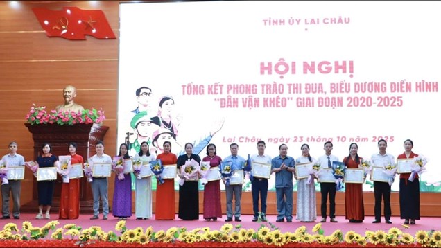  Lai Châu biểu dương điển hình thi đua “Dân vận khéo” giai đoạn 2020 - 2025