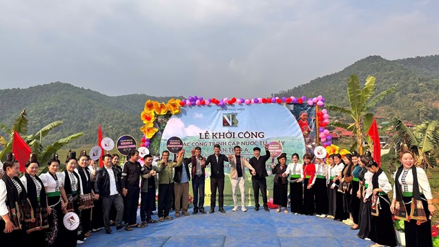 Xây dựng 5 công trình cấp nước sinh hoạt tặng người dân xã vùng cao Chiềng Sinh