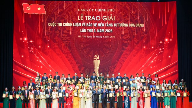 75 tác phẩm được trao giải Cuộc thi chính luận bảo vệ nền tảng tư tưởng của Đảng lần thứ 2 trong Đảng bộ Chính phủ