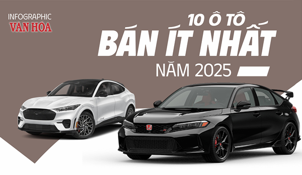 (Infographic) Top 10 ô tô bán chậm nhất Việt Nam 2025: Nhiều biến động, xe giá cao áp đảo