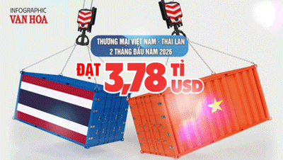 (Infographic) Thương mại Việt Nam – Thái Lan đạt gần 3,78 tỉ USD sau 2 tháng đầu năm 2026, tăng 20,5%