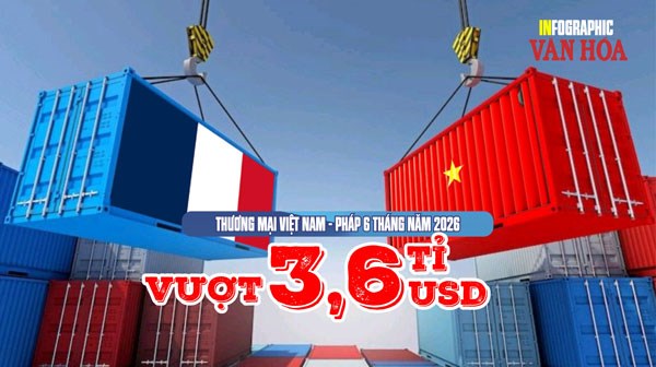Thương mại Việt Nam - Pháp 6 tháng năm 2026 vượt 3,6 tỉ USD