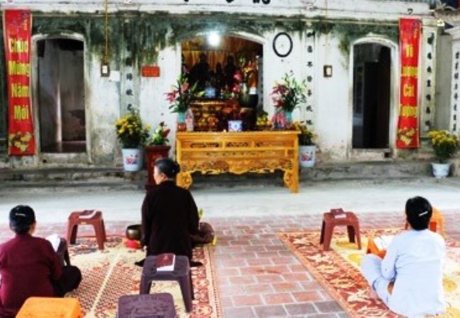 Ngôi chùa lưu giữ gần 40 pho tượng và hơn 200 bản khắc kinh mộc cổ - Anh 1