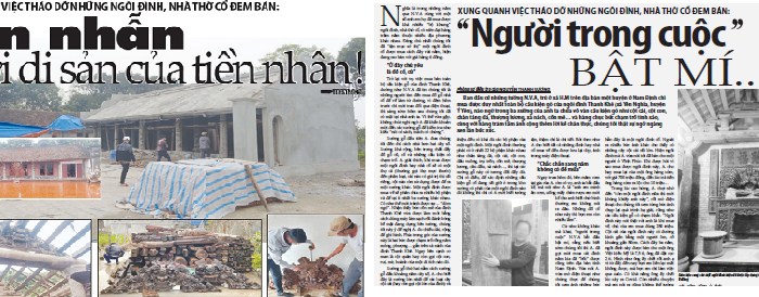 Xung quanh việc tháo dỡ những ngôi đình, nhà thờ cổ đem bán: Ngăn chặn ngay hiện tượng phi văn hóa - Anh 1