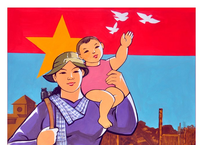 Nhiều tranh cổ động xuất sắc tuyên truyền kỷ niệm 45 năm Ngày Giải phóng miền Nam, thống nhất đất nước - Anh 6