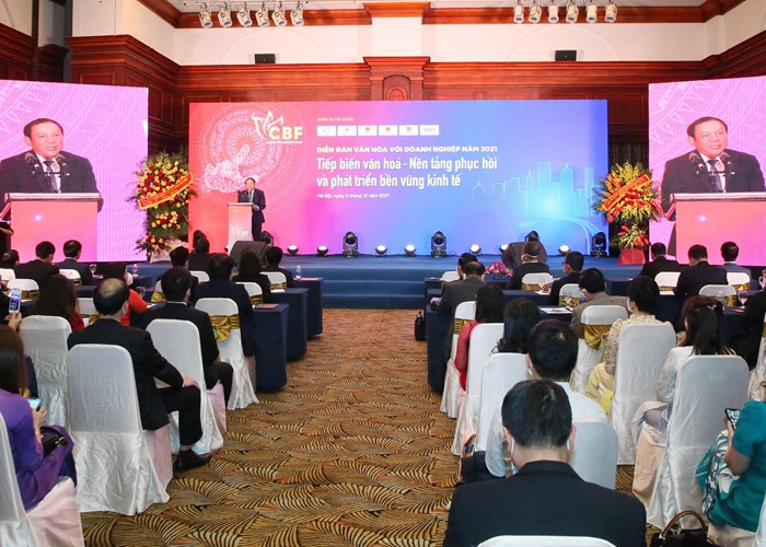 Dien dan quoc gia Van hoa voi doanh nghiep nam 2021: “Chan ga, chan phanh” cho doanh nghiep - Anh 1