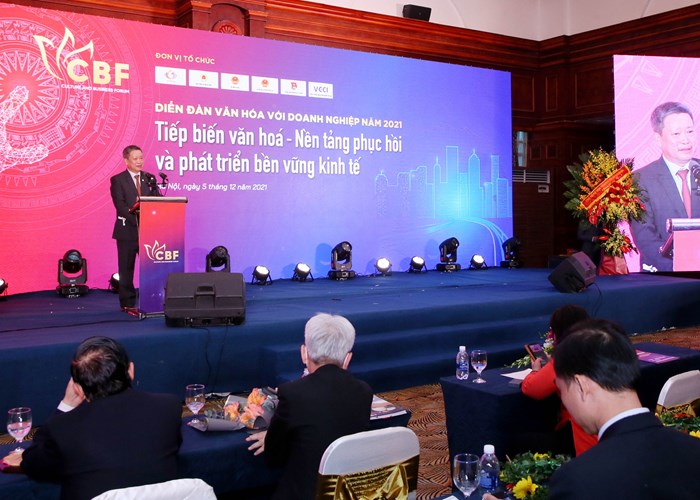 Dien dan quoc gia Van hoa voi doanh nghiep nam 2021: “Chan ga, chan phanh” cho doanh nghiep - Anh 16