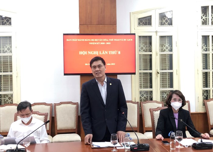 Đảng bộ Bộ VHTTDL: Tập trung chỉ đạo, triển khai tốt chủ đề năm 2022 “Xây dựng môi trường văn hoá cơ sở và công tác tổ chức cán bộ” - Anh 5