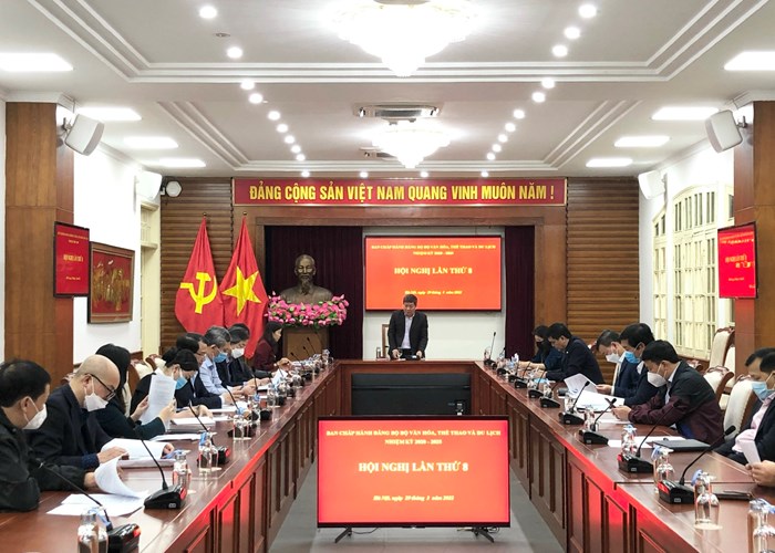 Đảng bộ Bộ VHTTDL: Tập trung chỉ đạo, triển khai tốt chủ đề năm 2022 “Xây dựng môi trường văn hoá cơ sở và công tác tổ chức cán bộ” - Anh 1