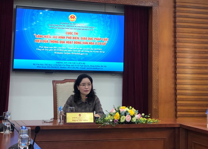 Phát động Cuộc thi “Sáng kiến, mô hình phổ biến, giáo dục pháp luật hiệu quả thông qua hoạt động văn hóa ở cơ sở” - Anh 1