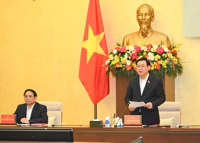 Đảng đoàn Quốc hội và Ban Cán sự Đảng Chính phủ thống nhất nội dung, chương trình Kỳ họp thứ tư, Quốc hội khoá XV - Anh 1