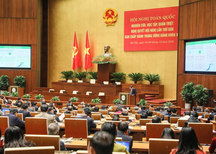 Hội nghị toàn quốc nghiên cứu, quán triệt Nghị quyết Hội nghị Trung ương 6 khóa XIII - Anh 1