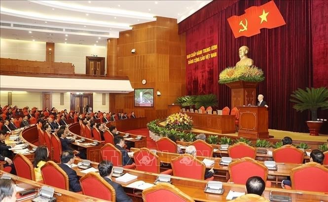 Ban Chấp hành Trung ương Đảng khóa XIII họp phiên bất thường xem xét và cho ý kiến về công tác cán bộ - Anh 1