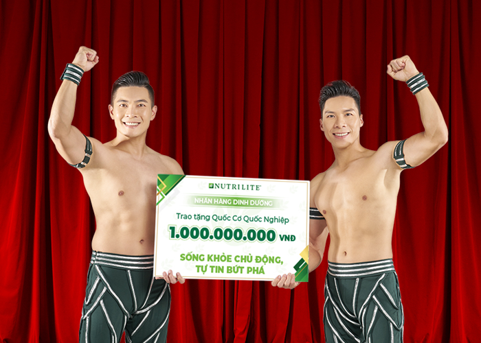Nhãn hàng dinh dưỡng Nutrilite thưởng nóng 1 tỉ đồng cho anh em nghệ sĩ xiếc Quốc Cơ, Quốc Nghiệp - Anh 1