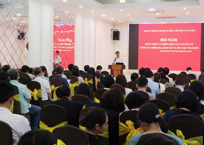 Đảng ủy khối cơ sở Bộ VHTTDL triển khai các văn bản mới của Trung ương - Anh 1