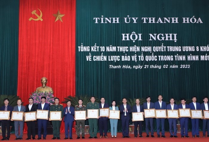 Thanh Hóa tổng kết 10 năm thực hiện Nghị quyết TƯ 8 (khóa XI) về Chiến lược bảo vệ Tổ quốc trong tình hình mới - Anh 2